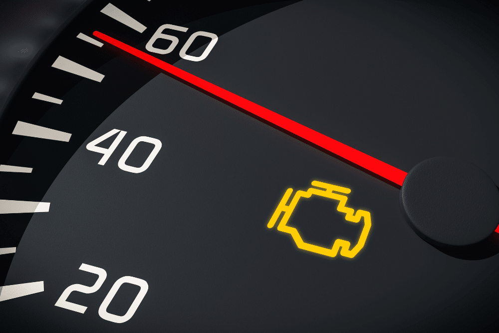 Check engine light diagnostics in Morgan Hill, CA by C&M Auto Service Inc. Image of a dashboard warning light illuminated, emphasizing the shop’s commitment to accurate diagnostics, safety, and reliable auto repair.